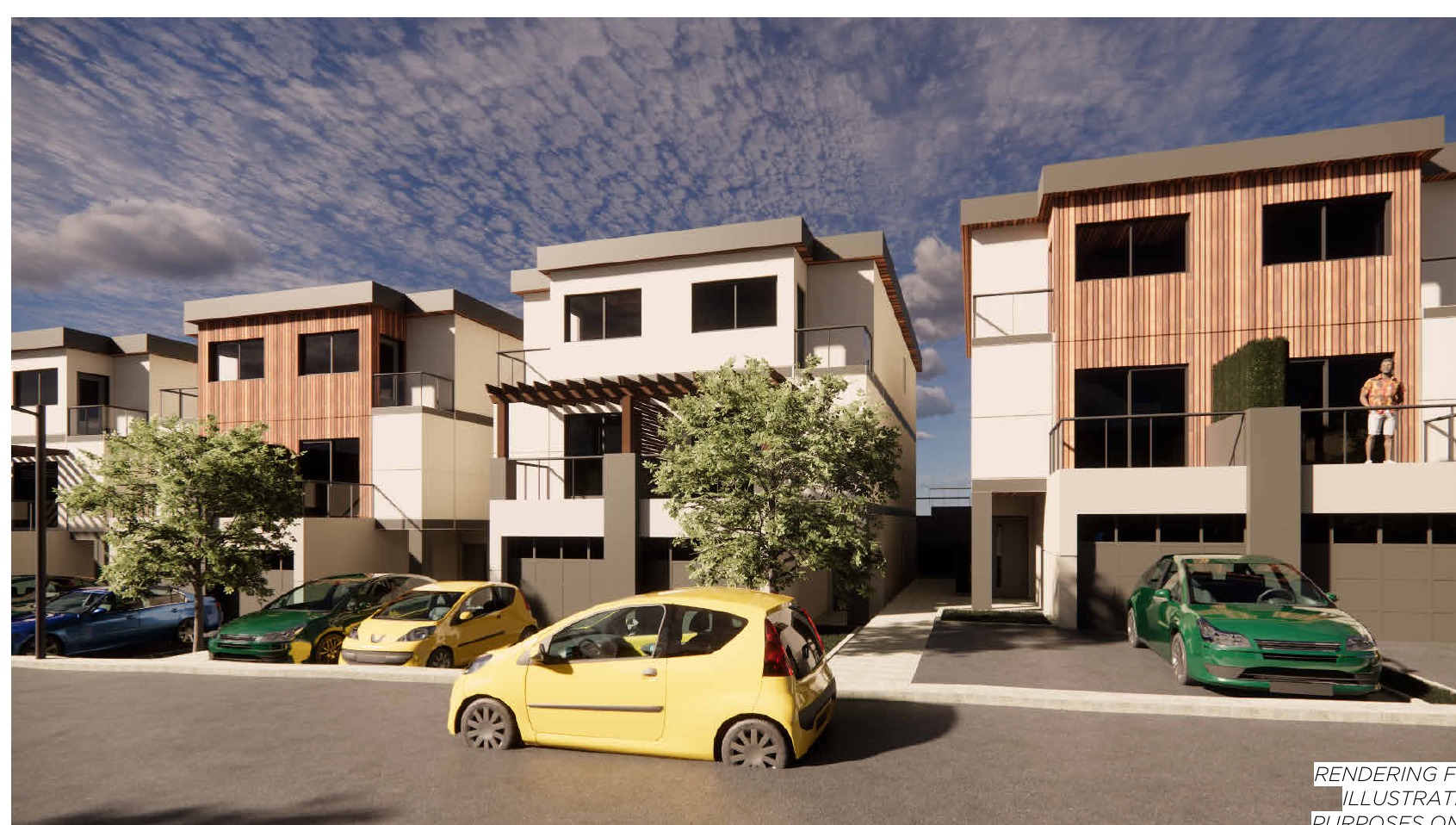 Illustrative Apollo Hill triplex render